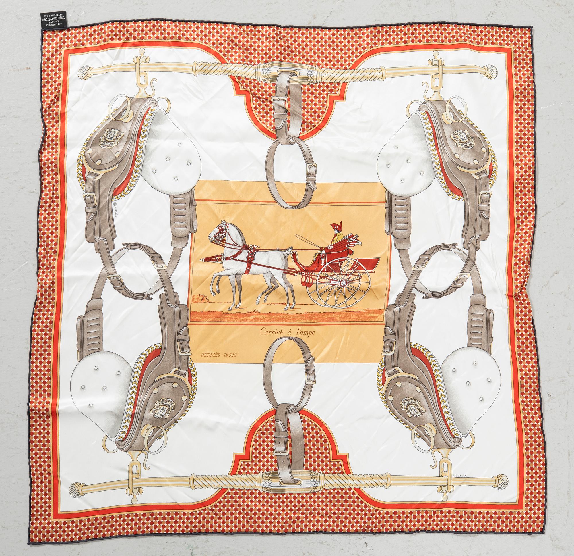 Hermès, scarf, “Carrick à Pompe”.