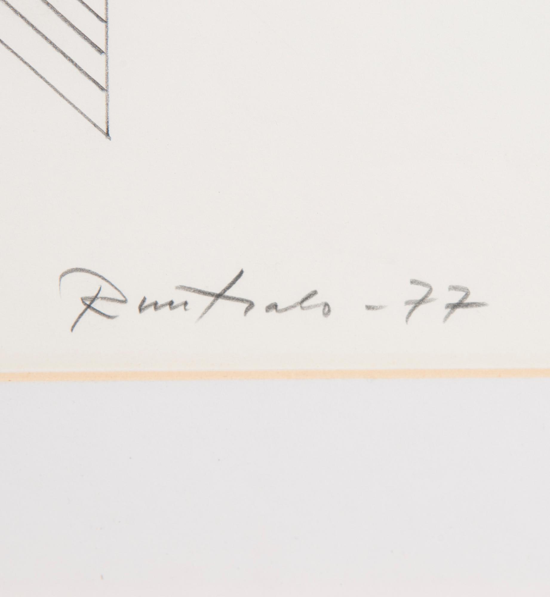 EINO RUUTSALO, blyertsteckningar, 2 st, signerade och daterade -77.