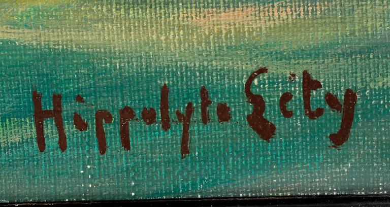 HIPPOLYTE LETY, olja på duk. Signerad.