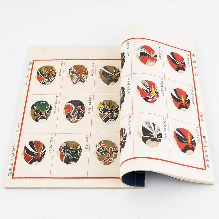 A book in three volumes about teatrical make up designs, 20th Century.