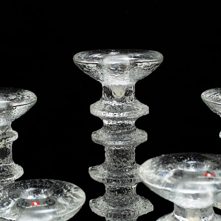 TIMO SARPANEVA, eleven glass 'Festivo' candle holders, for Iittala.