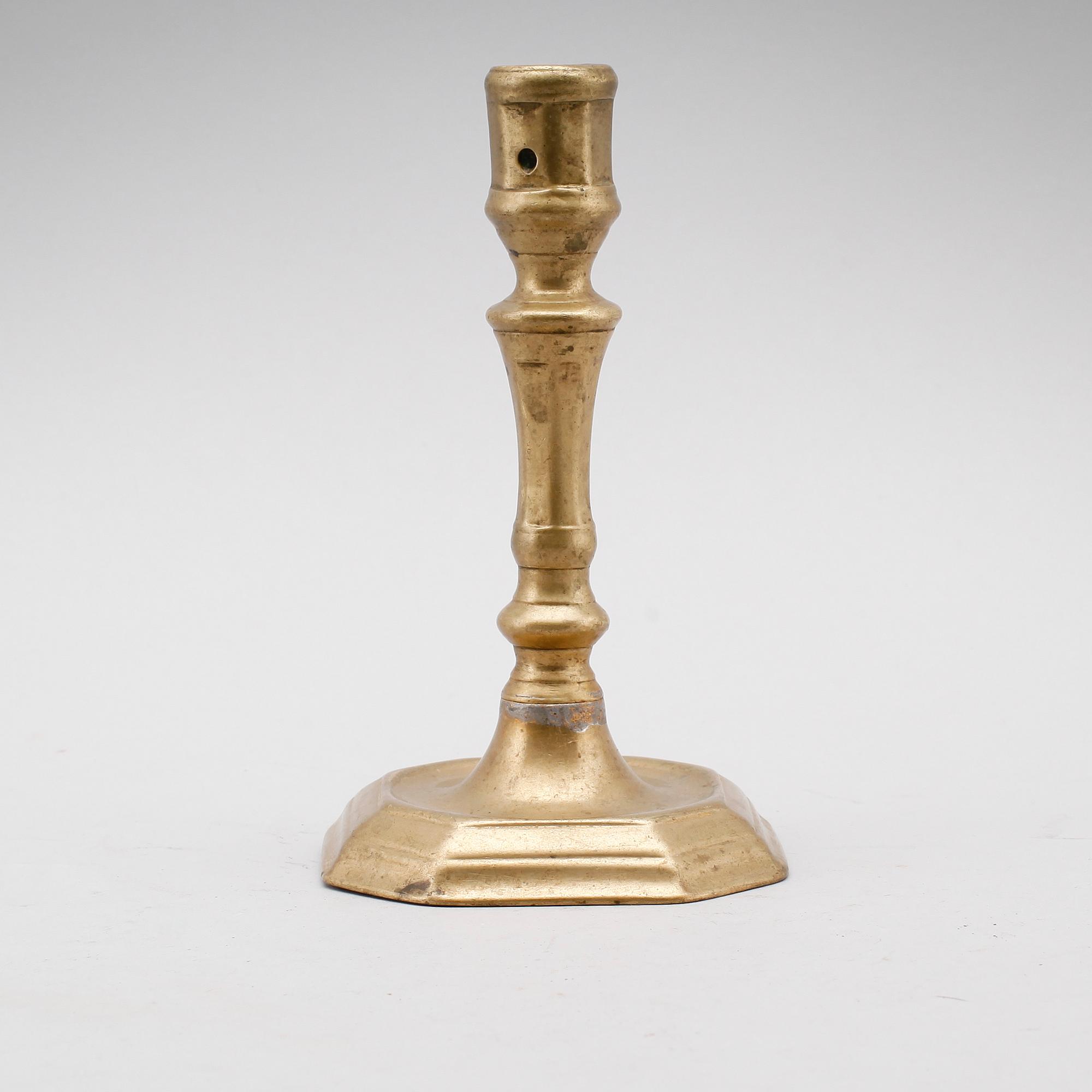 LJUSSTAKE, barock, mässing, 1700-tal.