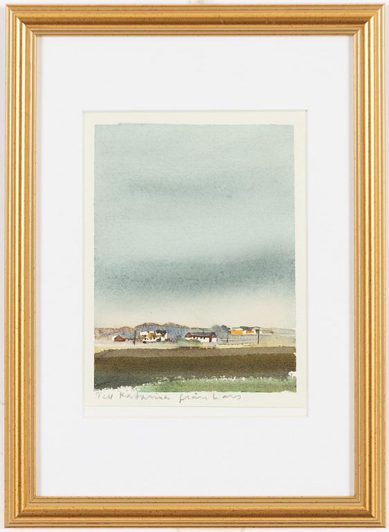 Lars Lerin, Landskap med hus.