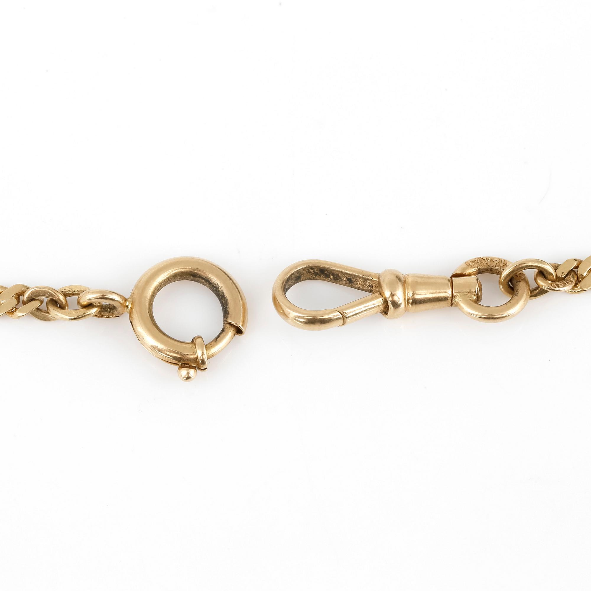 KLOCKKEDJA, Trygve Sundin, Stockholm, 1932. 18K guld.