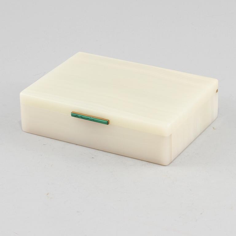 SMYCKESKRIN, alabaster, art déco, troligen Henry Griffith & Sons, England, 1930-tal.
