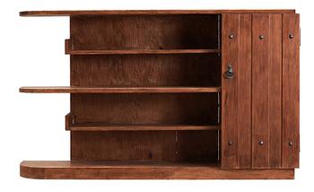 612. An Axel Einar Hjorth stained pine book shelf 'Lovö' by Nordiska Kompaniet, 1930's.