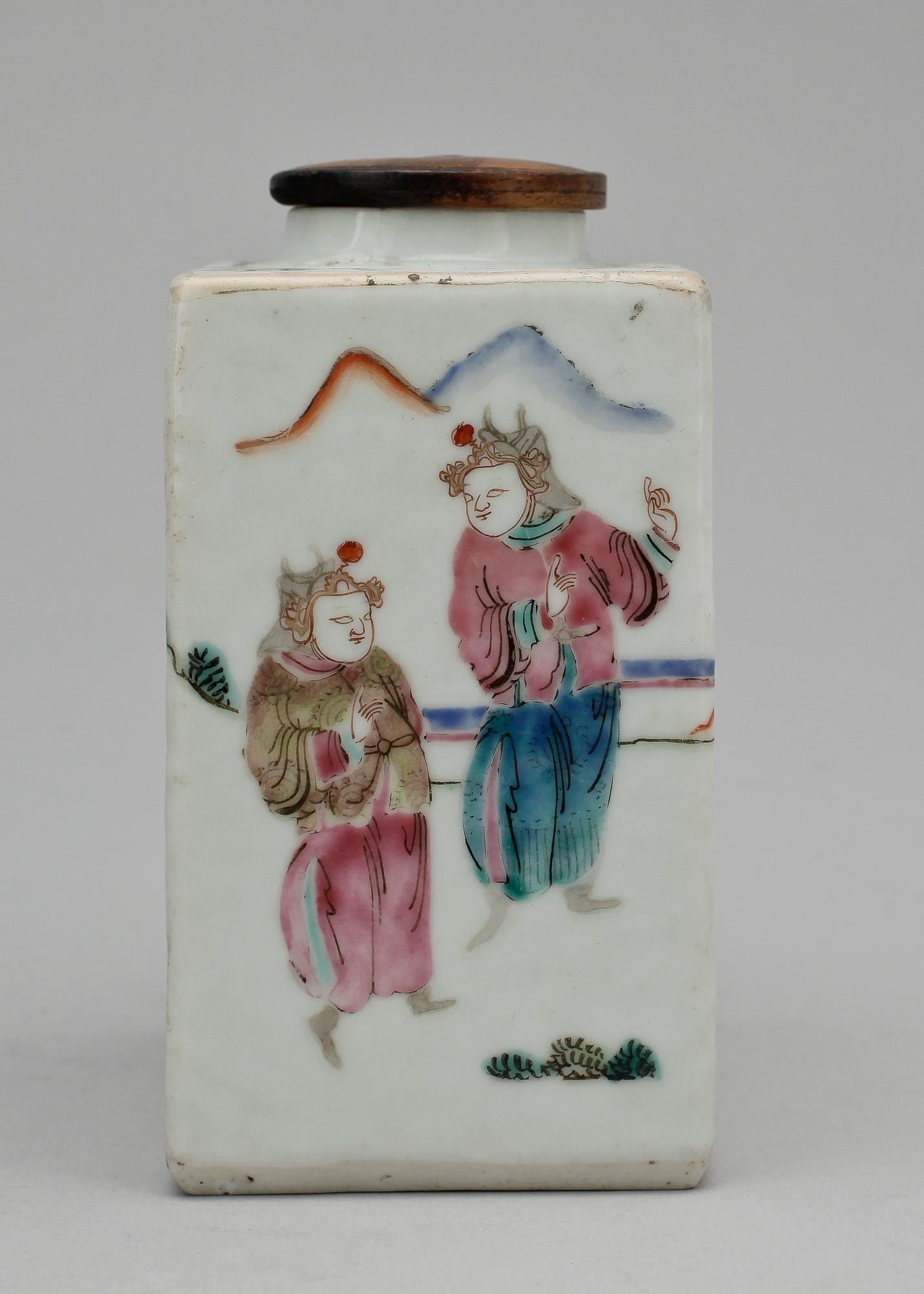 STEKFAT samt TÉDOSA, porslin, Kina, 1700/1800-tal.