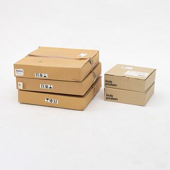 Arne Jacobsen, a pair of 'AJ-Eklipta' ceiling lamps / wall lamps, Louis Poulsen, Denmark.