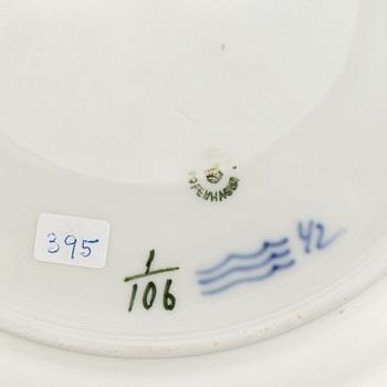 A 'Blue Fluted Plain' porcelain dish, Royal Copenhagen, model '106' 1898-1923.