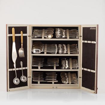 Silver cutlery, 99 pieces, of which 19 pieces are silver plate, Stockholm, 18th/19th century.