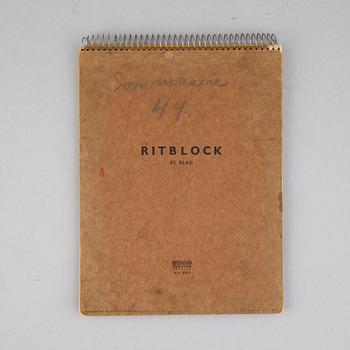 Two sketch books by Carl Kylberg.
