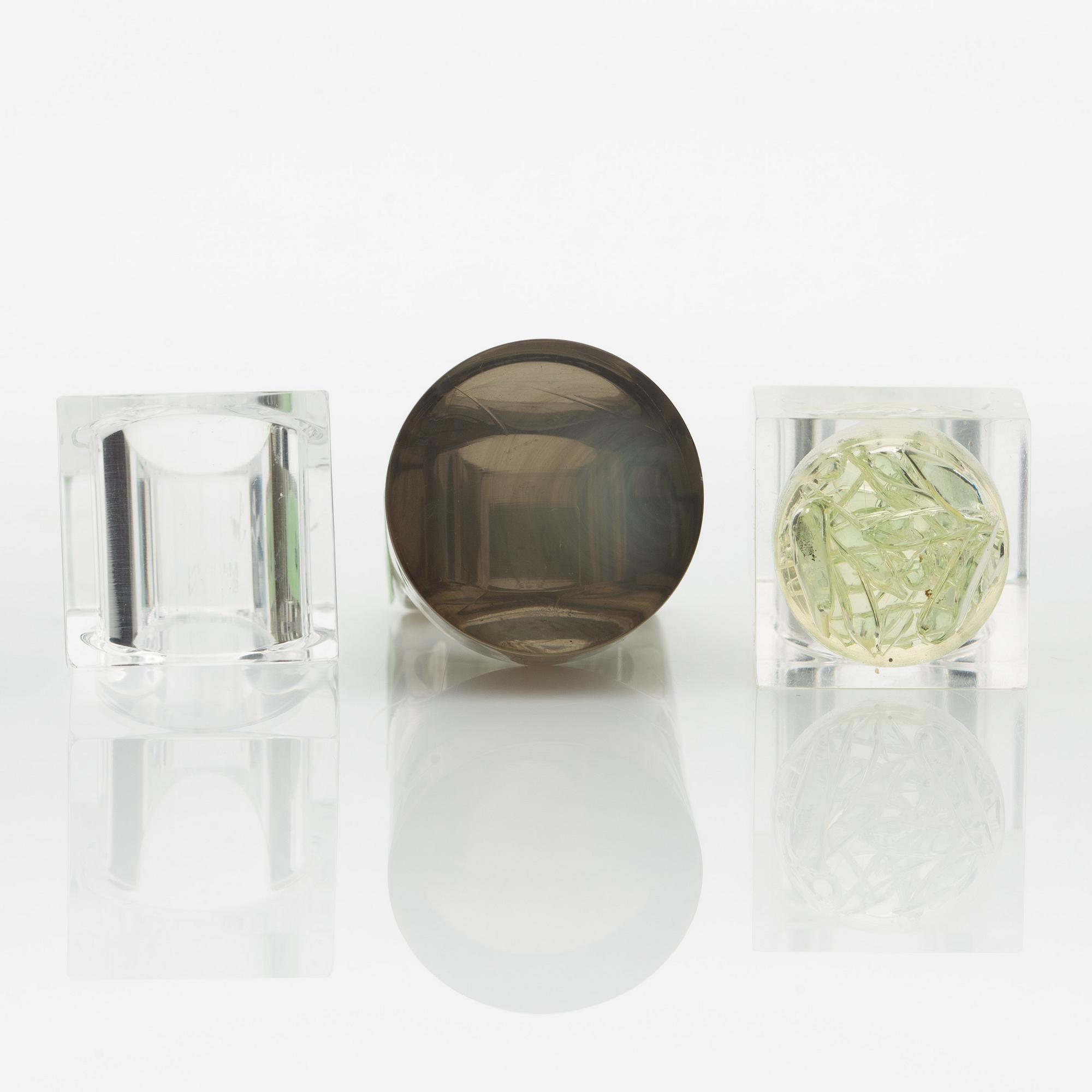 Siv Lagerström, three rings, acrylic plastic, 1970s.