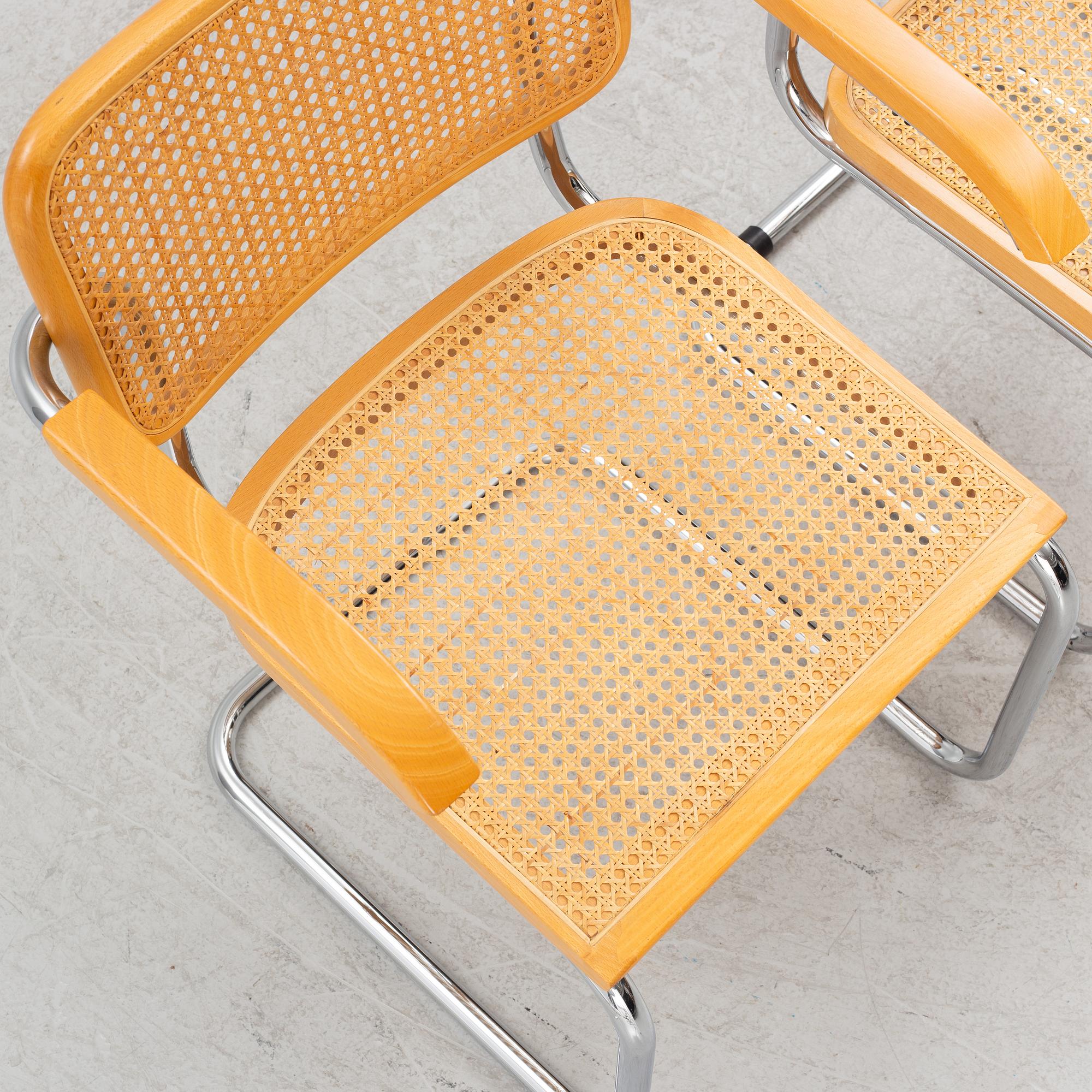 Stolar, 3 st, smt karmstol, Italien, sent 1900-tal.