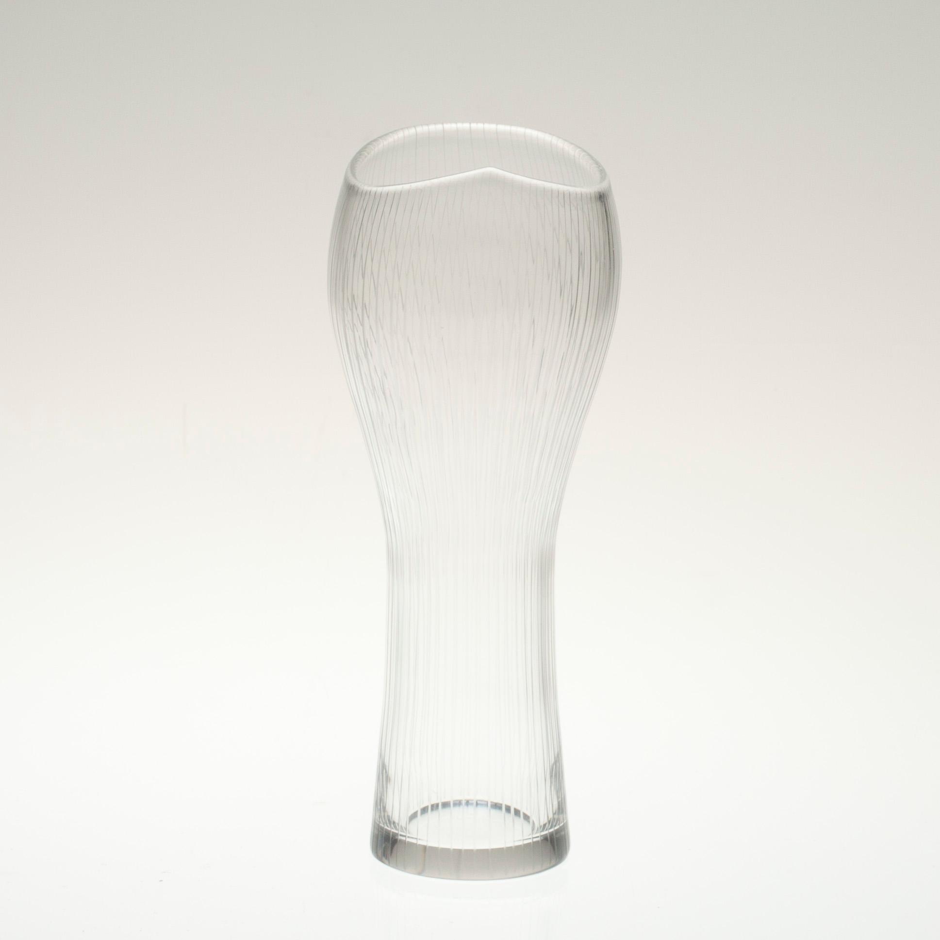 VAS, glas, signerad Tapio Wirkkala -Iittala -57.