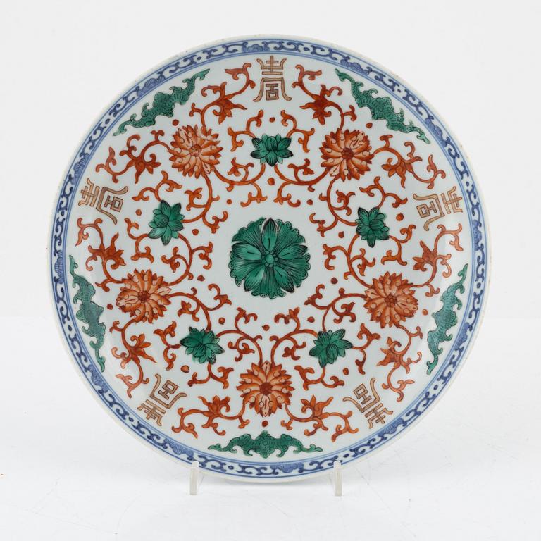 Fat, porslin, Kina, 1900-tal.