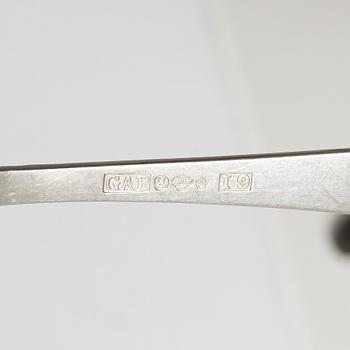 Jacob Ängman, a 102-piece silver flatware set, 'Rosenholm', in a box, GAB, Sweden, 1952-1997-.