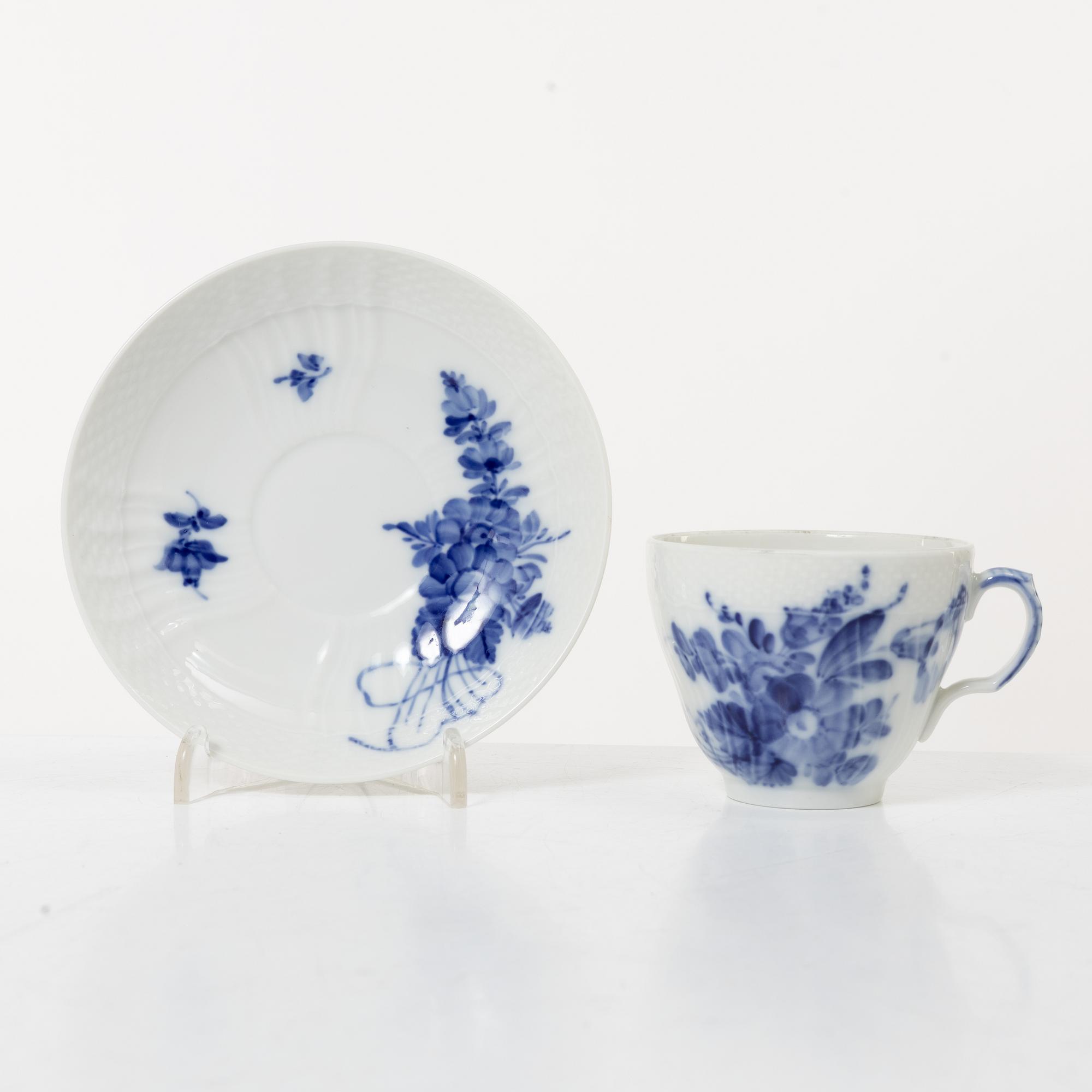 Royal Copenhagen, a 'Blue Flower' 50-piece dinner and coffee service,, Denmark.