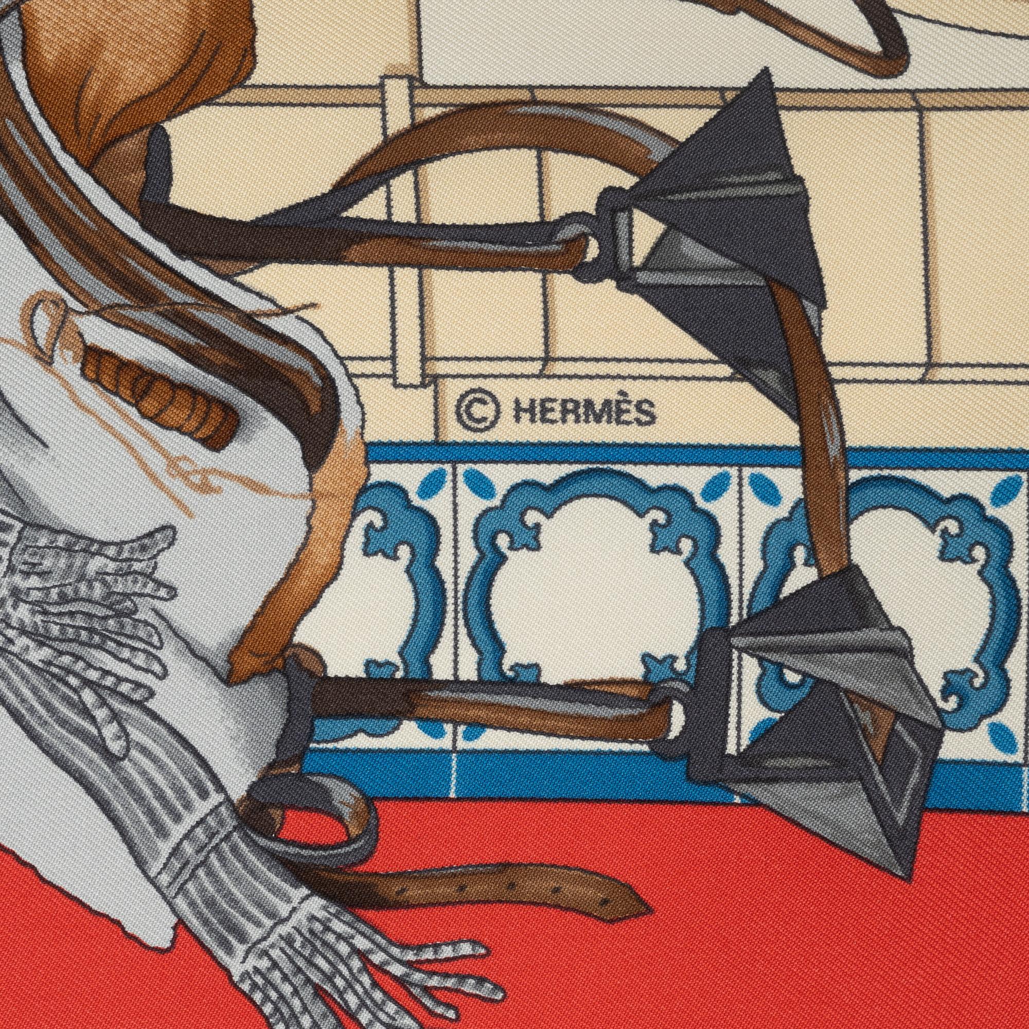 Hermès, scarf, "Real Escuela Andaluza Del Arte Ecuestre".