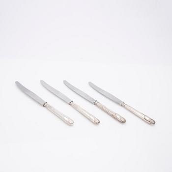 Gustaf Möllenborg, Cutlery, 6 + 6, silver, Stockholm 1836.