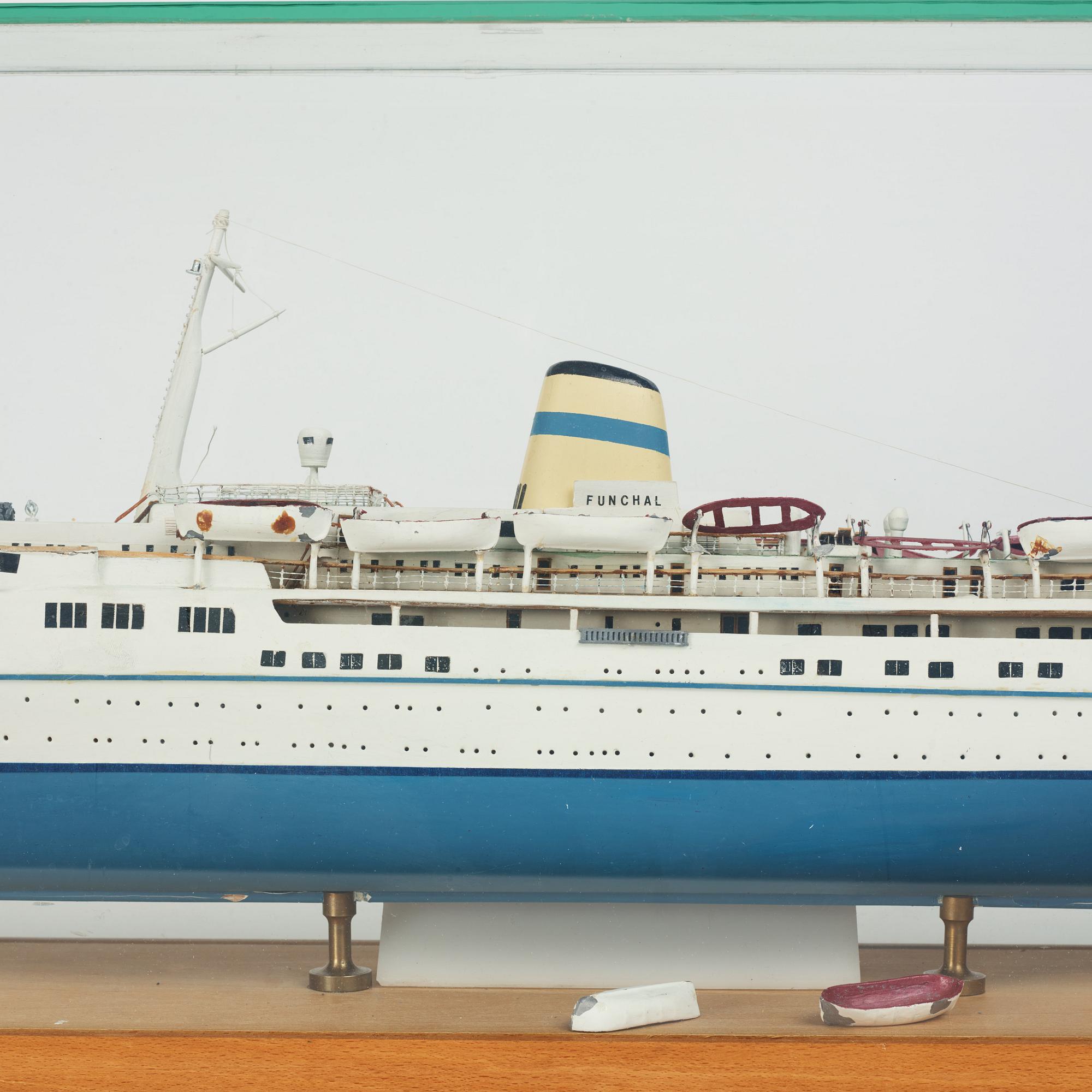Ship model, M/V Funchal, built by Gunnar Roempke 1988-89.