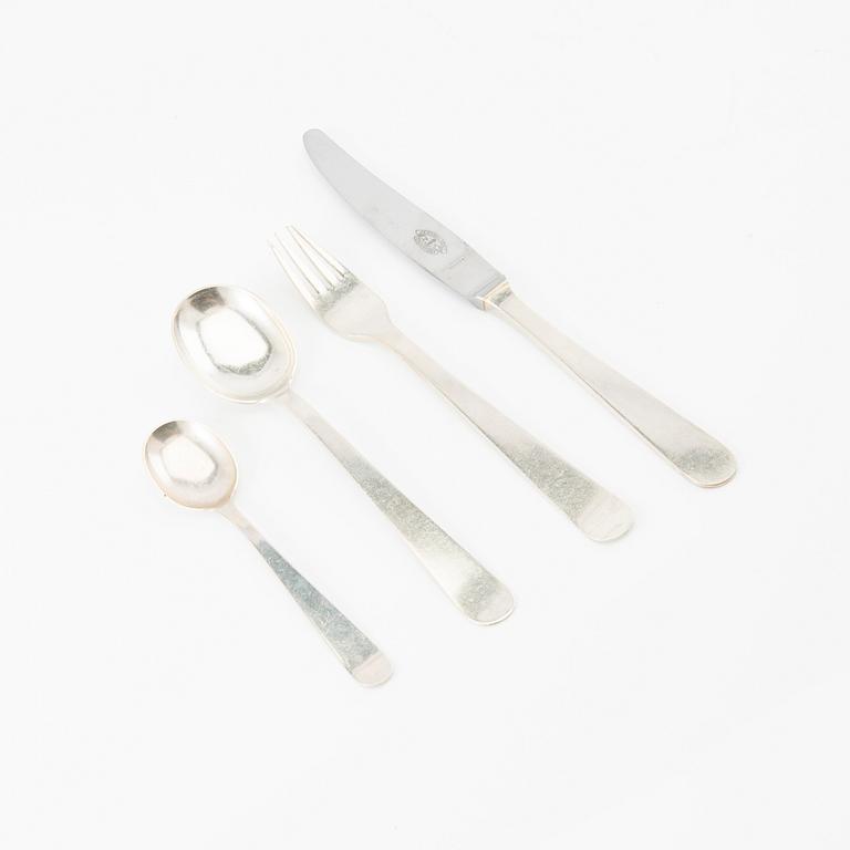 Wiwen Nilsson, children's cutlery 4 dlr silver Lund 1959.