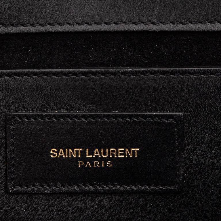 Yves Saint Laurent, a black smooth leather 'Kate' handbag.