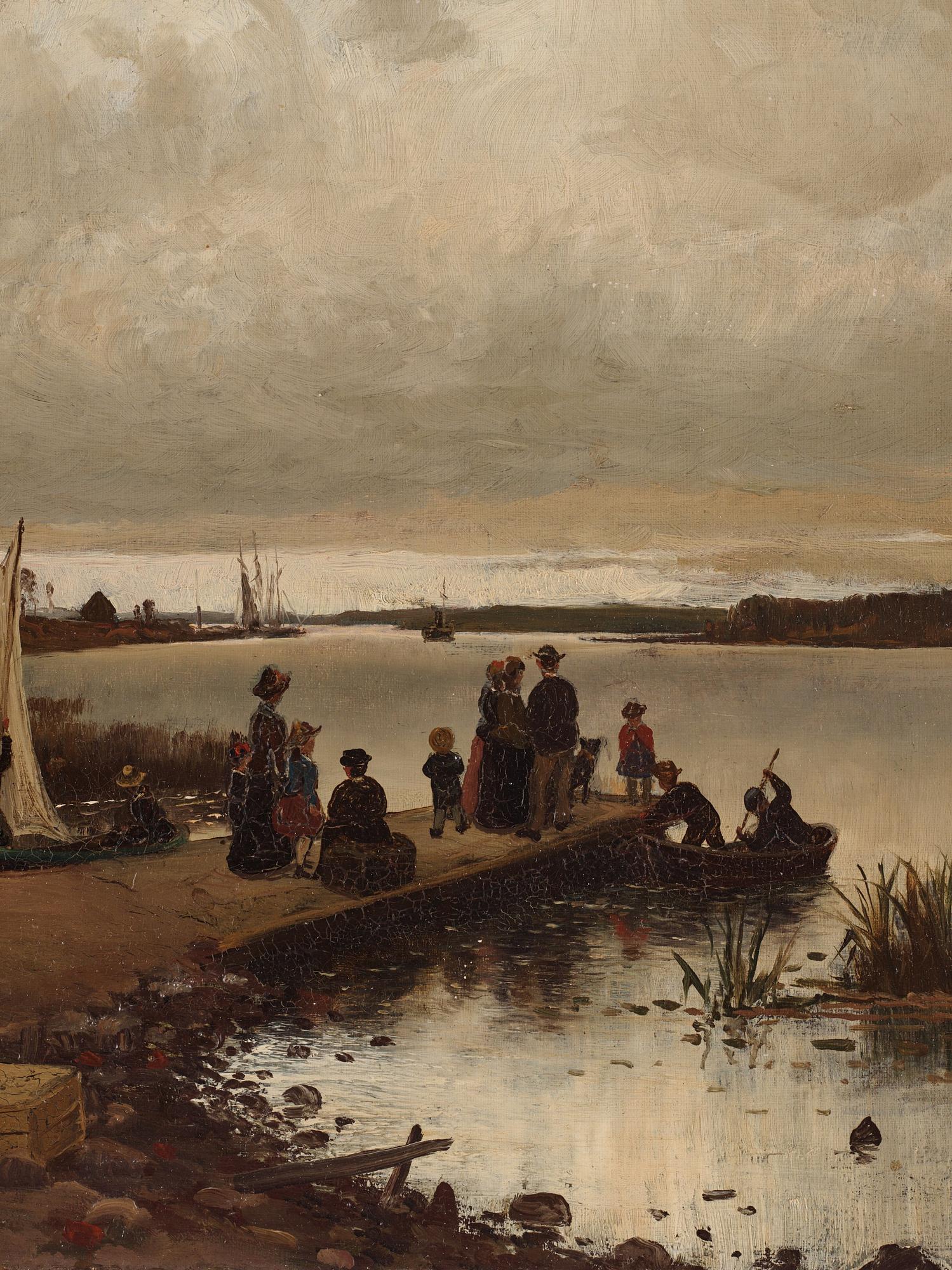 Oscar Törnå, The evening boat arrives.