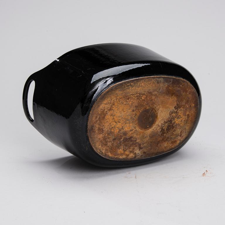 GRYTA MED LOCK, emaljerat gjutjärn, Timo Sarpaneva för Rosenlew, formgiven 1960.