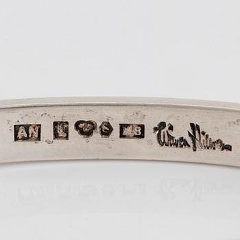 Wiwen Nilsson, armring, Lund 1938, sterling silver med månstenar.