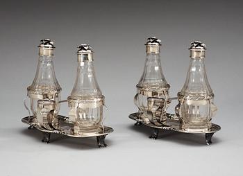 BORDSURTOUTER, ett par, av Jonas Thomasson Ronander, Stockholm 1755-1768. Rokoko.