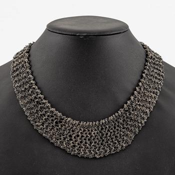 Collier och armband, silver.