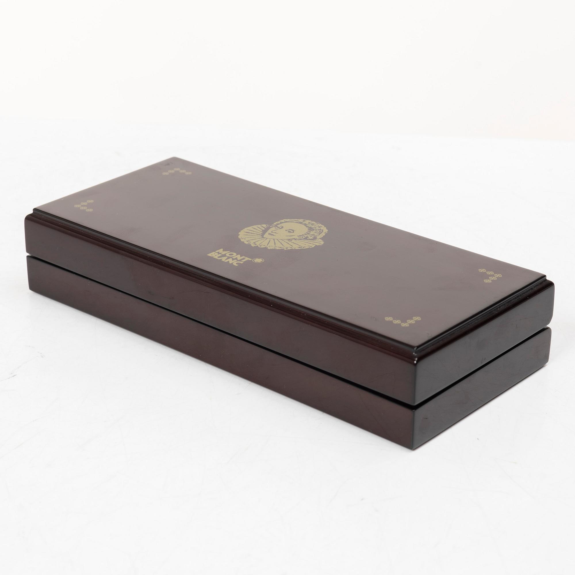 A Montblanc fountain pen, limited edition 'Queen Elizabeth I' from the series 'Patrons of Art'.