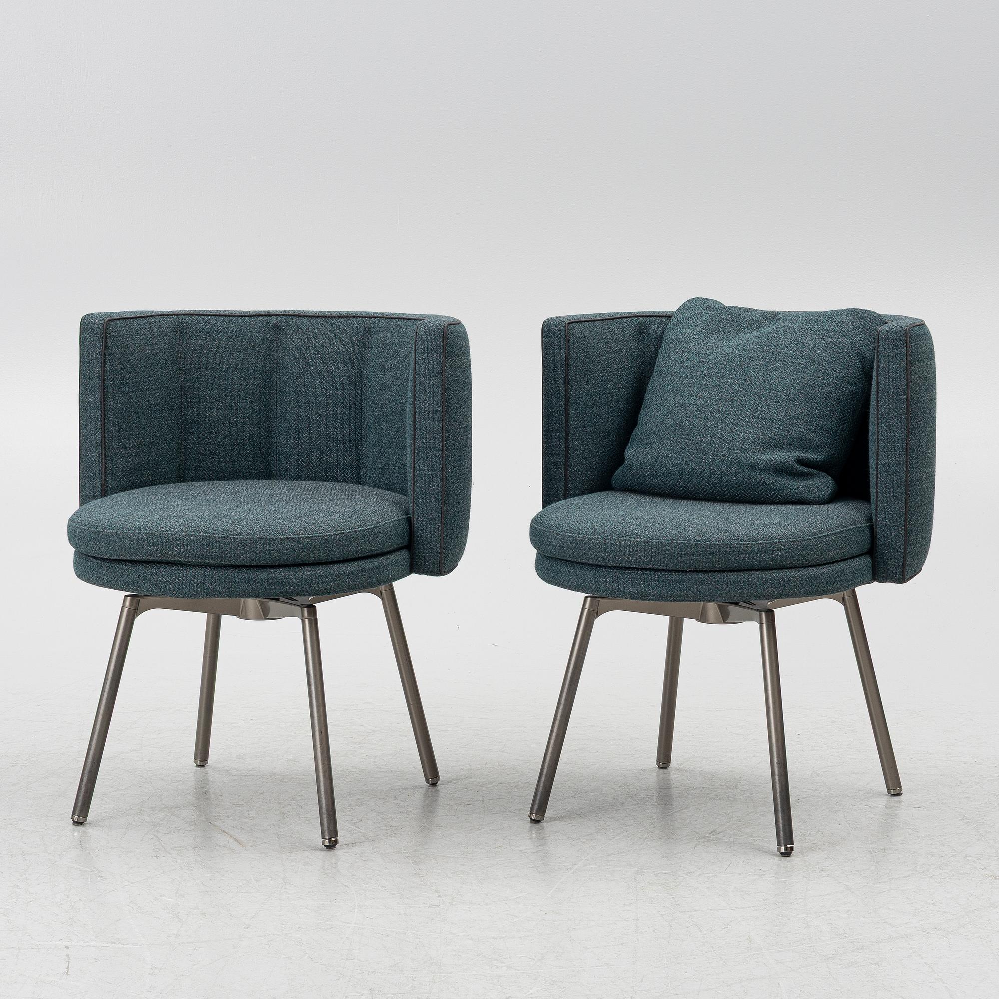 Nendo, stolar, ett par, "Torii", Minotti, Italien.