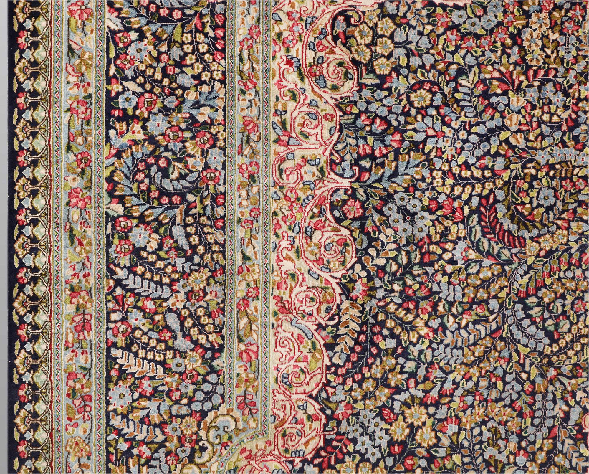 Carpet, Kirman Laver, 'Millefleur', approx. 383 x 300 cm.