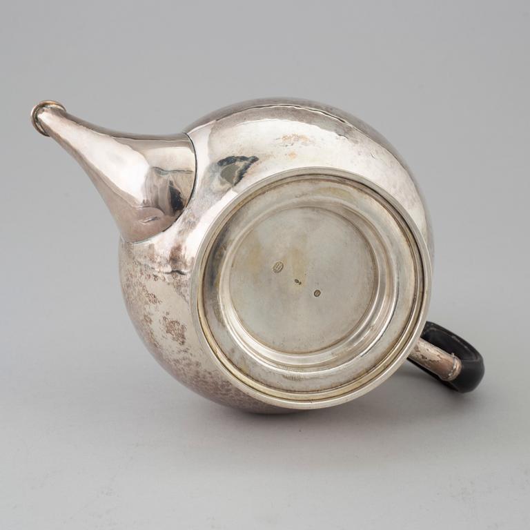 A Cort Hannibal silver teapot, Copenhagen Denmark 1920.