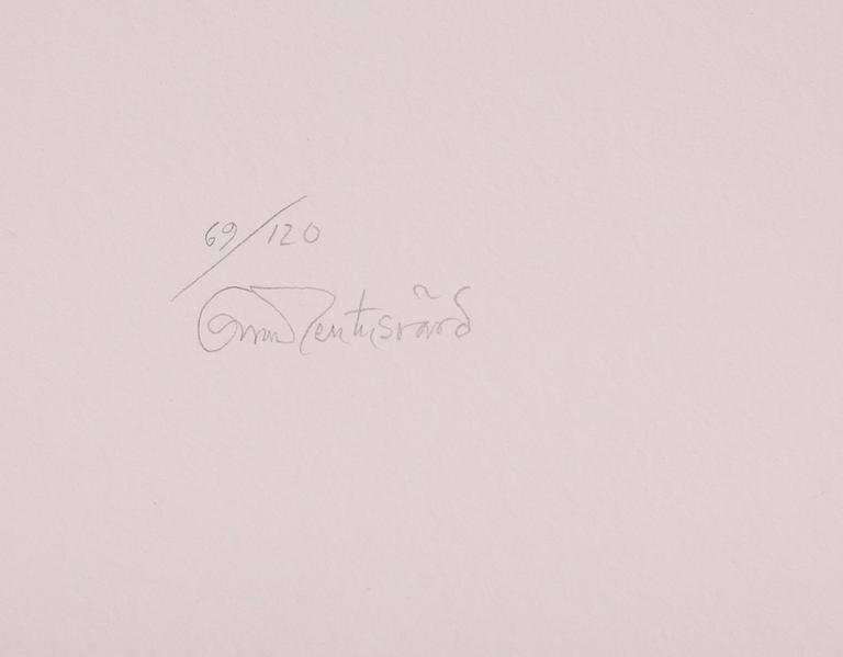 OSCAR REUTERSVÄRD, 2 st, färglitografier, signerade och numrerade 69/150.