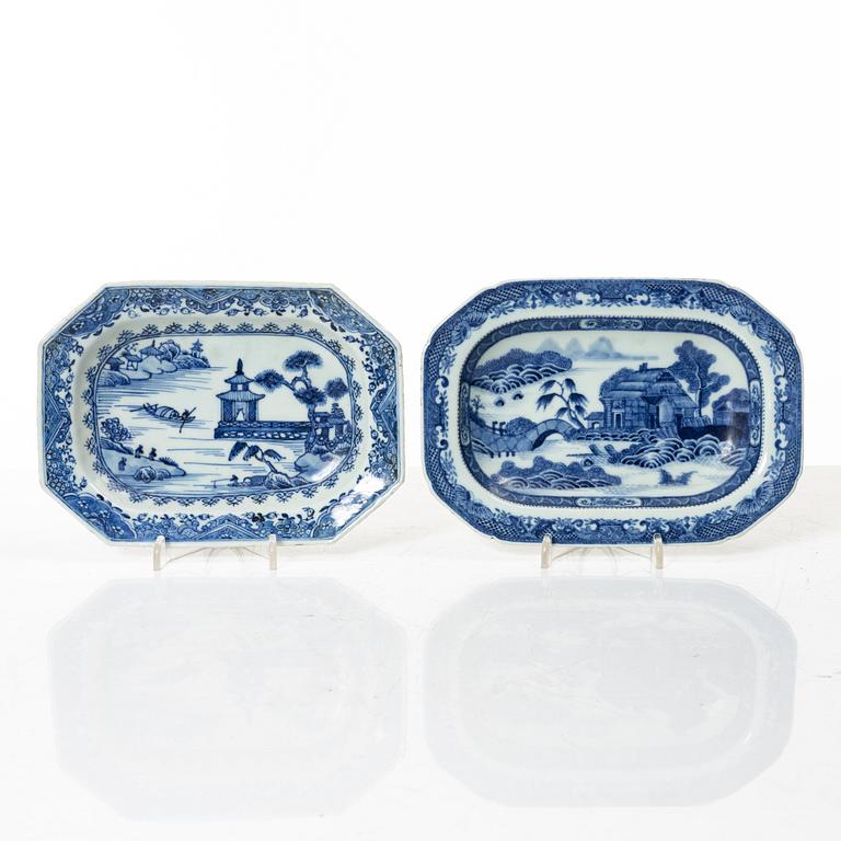Parti kompaniporslin, 8 delar, Qingdynastin, Kina, 1700/1800-tal.