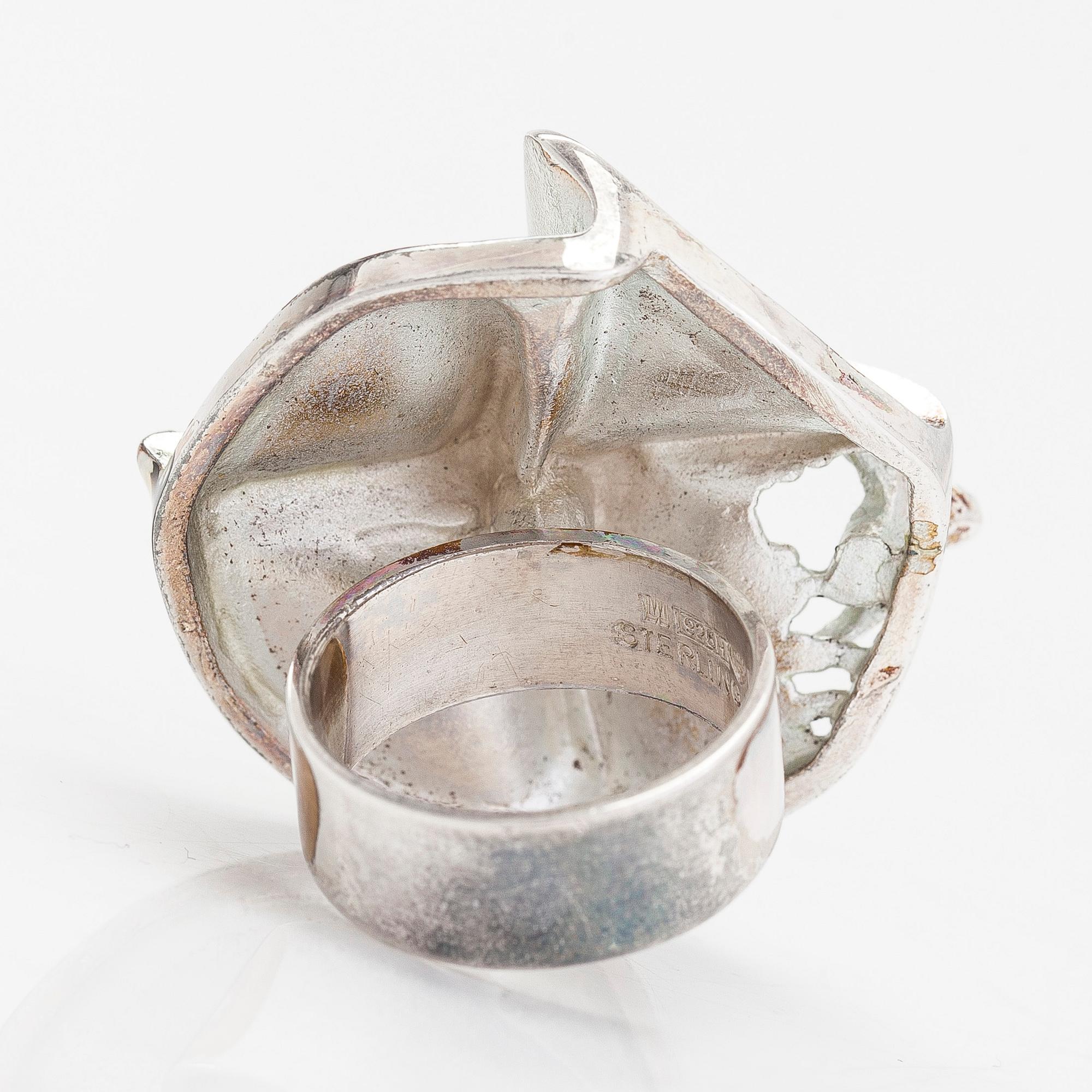 Björn Weckström, ring "Jaaras dröm", sterlingsilver. Lapponia 1969.