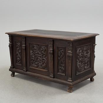 A Renaissance revival free standing writing desk, late 19th century.