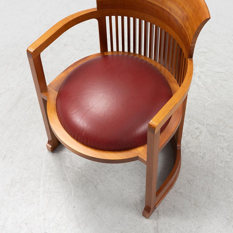 Frank Lloyd Wright, karmstol, modellnummer 606 "Barrel", Cassina, formgiven 1937.