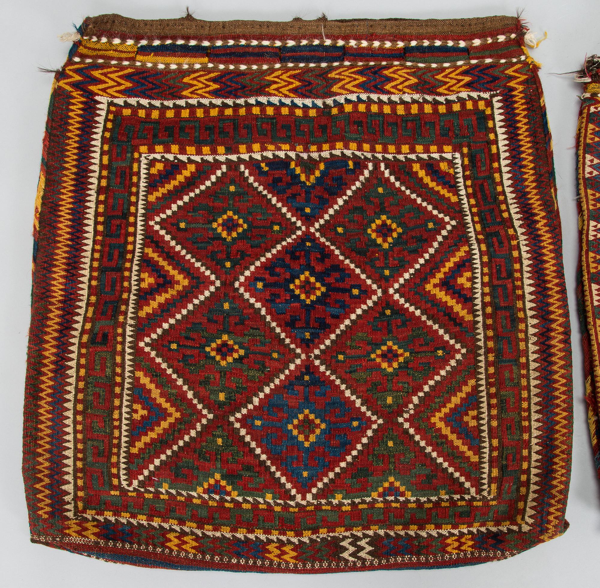 A pair of west persian saddel bags. Circa  150 x 80 cm.