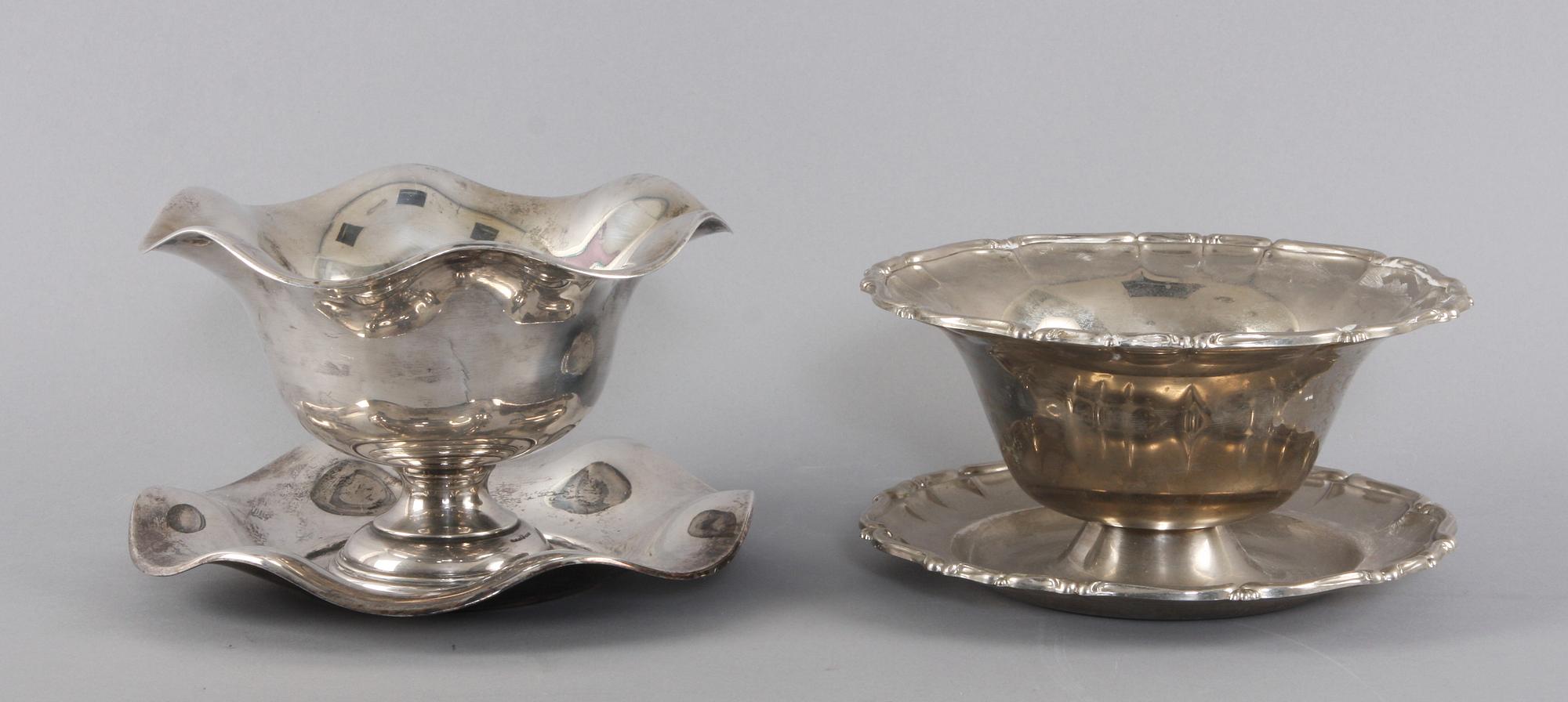 SÅSSKÅLAR, 2 st. Nysilver.