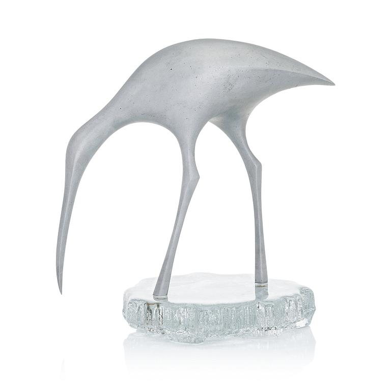 TAPIO WIRKKALA, A BIRD SCULPTURE. Suokurppa (Snipe). Stamped Made in Finland, Kultakeskus Oy, Design: Tapio Wirkkala.