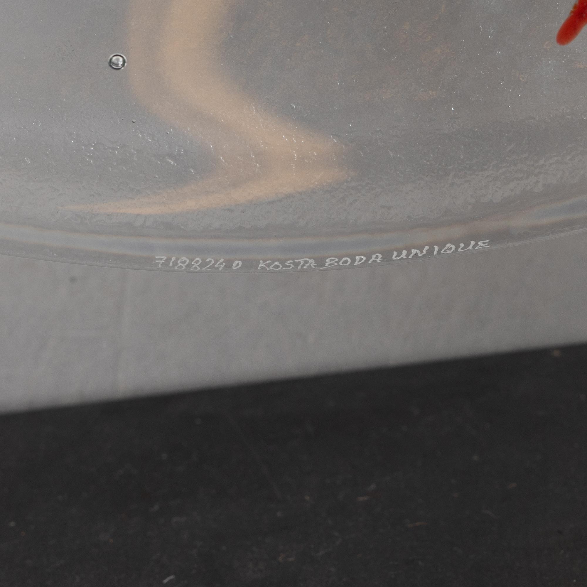 Bertil Vallien, a unique glass sculpture, Kosta Boda.