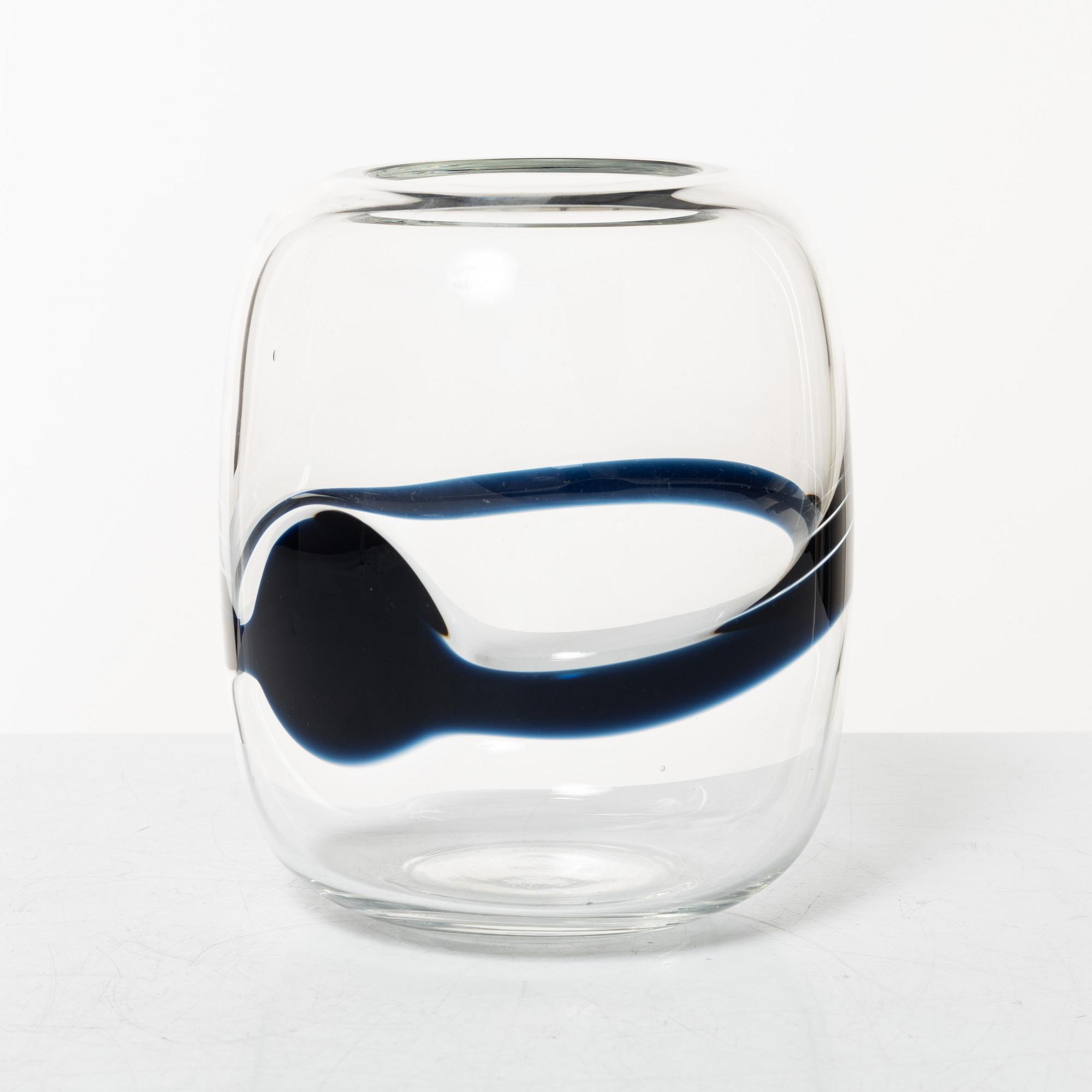 Timo Sarpaneva, vas, glas, "Blues", Finland, signerad.