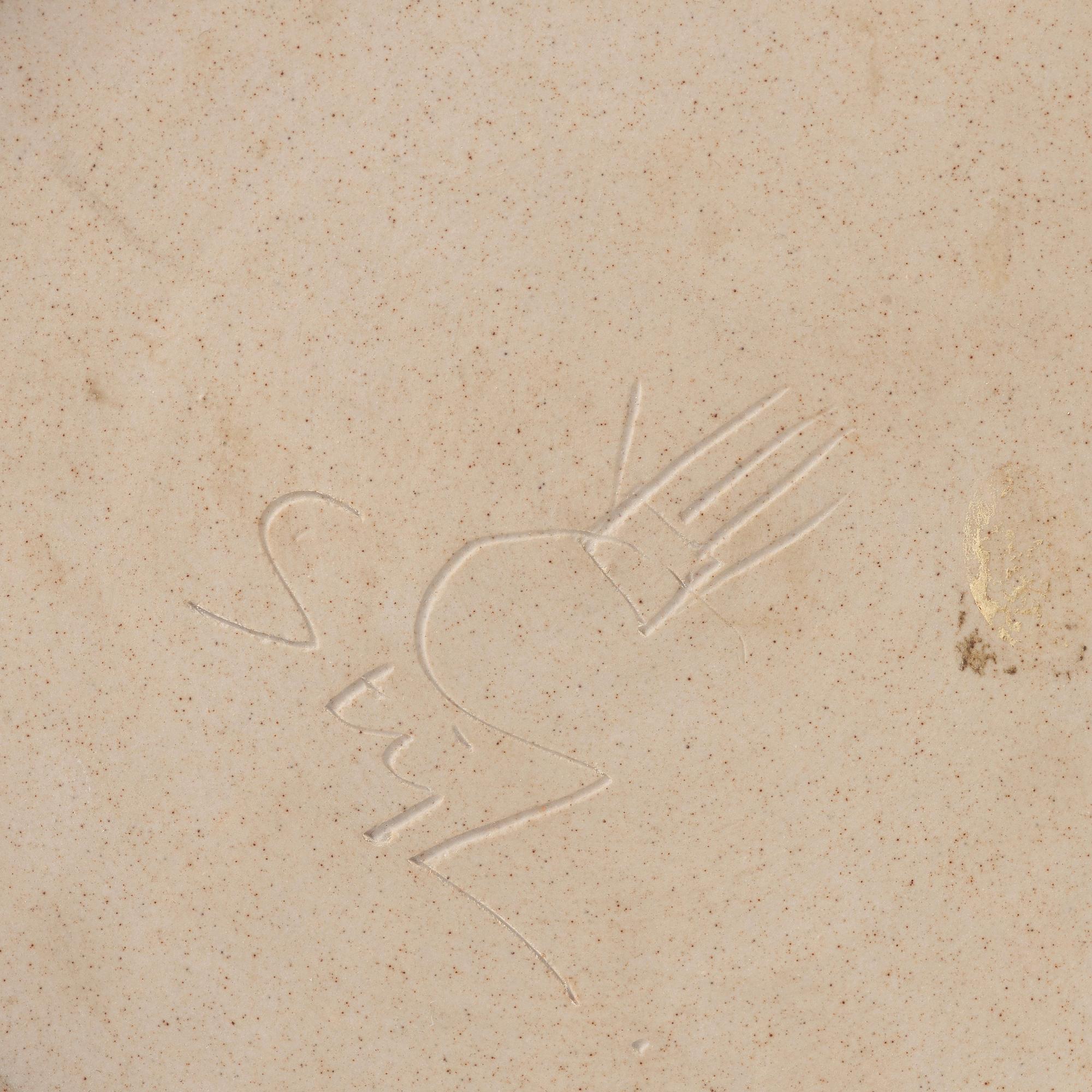 Stig Lindberg, a stoneware vase, Gustavsberg studio, Sweden 1965.