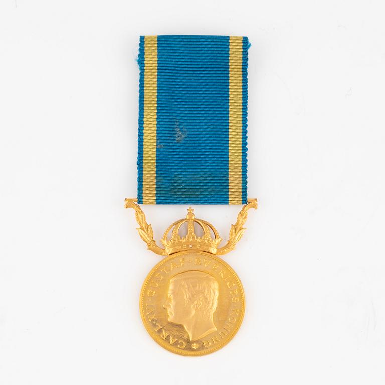 Medal, 23 k gold,