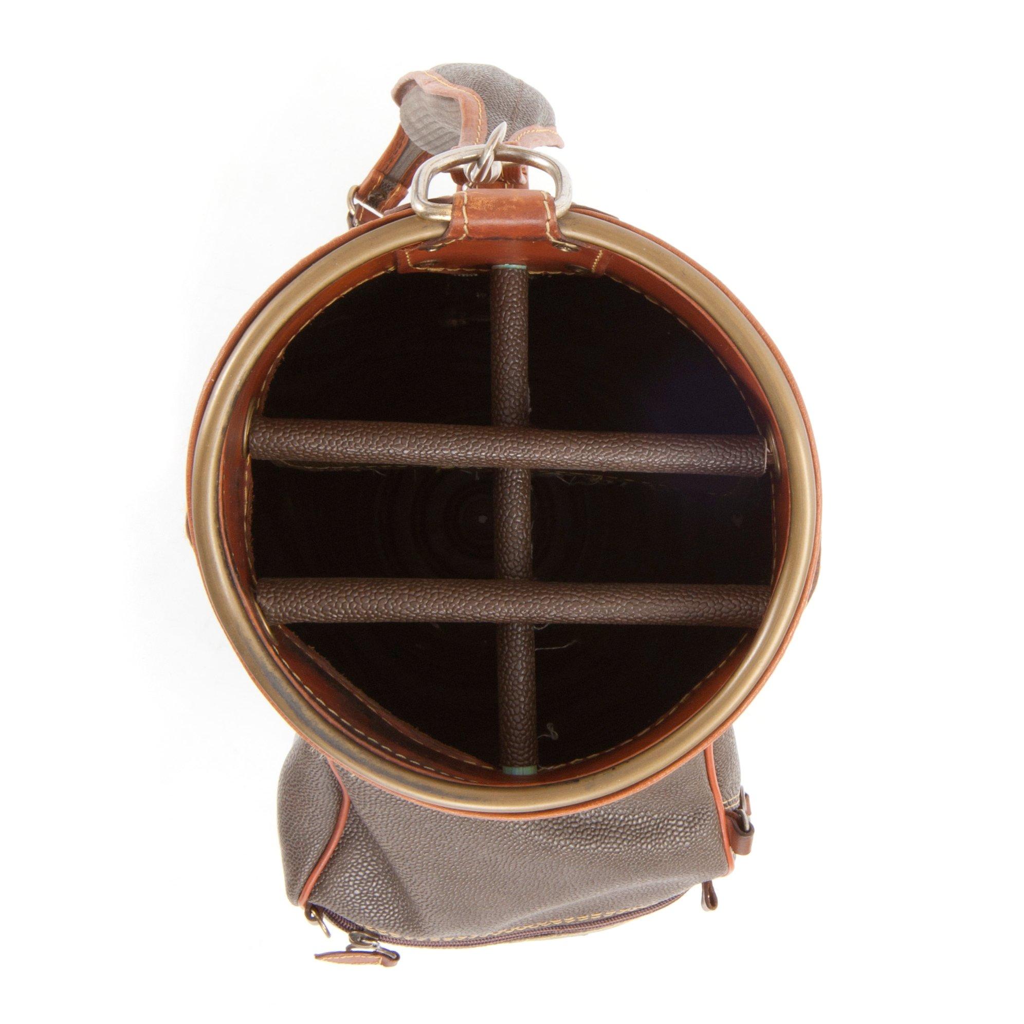 MULBERRY, golfbag with clubs, 1990s.