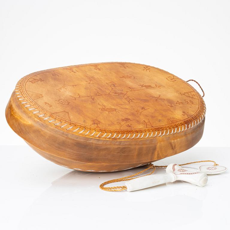 Anders Sunna, Drum, Goavddis, signed and dated year 2000.