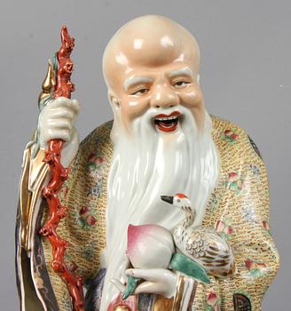 FIGURER, 3 st, porslin, Kina, 1900-tal.